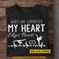 Personalized Gymnastic Mom Daughter T-shirt, When She Competes My Heart Skips Beats Tee Mother's Day Gift For Mom From Gymnastic Girl