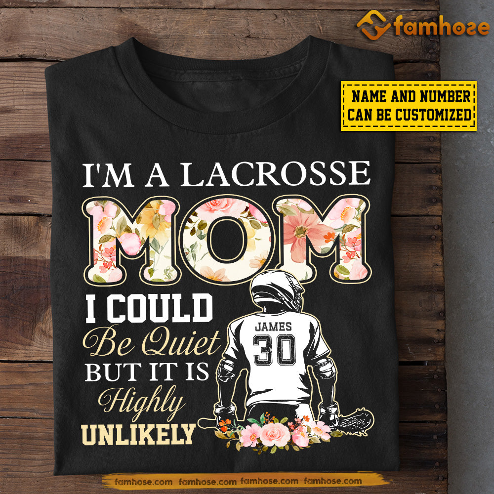 Personalized Lacrosse Mom Son T-shirt, I'm A Lacrosse Mom Sport Tees Mother's Day Gift For Mom From Lacrosse Boy