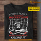 Funny Personalized Hockey Mom Son T-shirt, I Didn't Plan On Becoming A Hockey Mom Sport Tees Mother's Day Gift For Mom From Hockey Boy