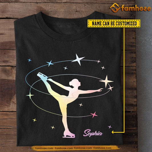 Personalized Ice Skating T-shirt, Skating In Universes Tees Gift For Ice Skating Lovers