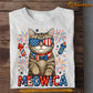 Funny July 4th Cat T-shirt, Meowica Tees Gift For Cat Lovers