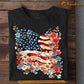 July 4th T-shirt, Floral American Flag Tees Gift For America Lovers