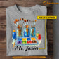 Personalized Teacher T-shirt, Art Supplies Tees Gift For Teacher Lovers