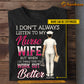 Funny Personalized Nurse T-shirt, I Don't Always Listen To My Nurse Wife Tees Gift For Nurse Lovers