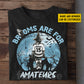 Personalized Halloween Hockey Witch T-shirt, Brooms Are For Amateurs Tees Spooky Season Gift For Hockey Lovers