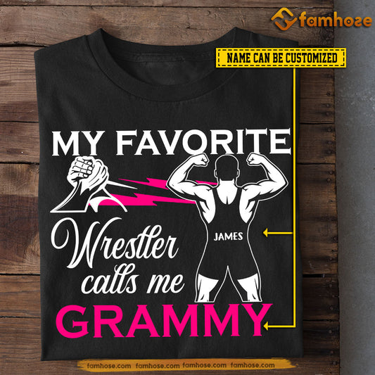 Personalized Wrestling Boy T-shirt, My Favorite Wrestling Calls Me Tees Mother's Day Gift For Wrestling Lovers