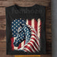 Horse July 4th T-shirt, Patriotic Horse American Flag Tees Independence Day Gift For Horse Lover