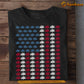 ATV Racing July 4th T-shirt, American Flag Made Of ATV Squad Tees Gift For 4 Wheeler Lovers