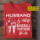 Personalized Couple Baseball T-shirt, Baseball Partners For Life Tees Valentine's Day Gift For Husband And Wife Baseball Player, Baseball Lovers