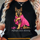 German Shepherd Dog Breast Cancer Awareness T-shirt, Pink Ribbon Tees Gift For Dog Lovers