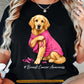 Golden Retriever Dog Breast Cancer Awareness T-shirt, Pink Ribbon Tees Gift For Dog Lovers