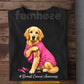 Golden Retriever Dog Breast Cancer Awareness T-shirt, Pink Ribbon Tees Gift For Dog Lovers