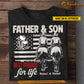 Personalized Cowboy Dad Son T-shirt, Father & Son Best Friends For Life Sport Tees Father's Day Gift For Cowboy Lovers
