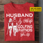Personalized Couple Golf T-shirt, Golfing Partners For Life Tees Valentine's Day Gift For Husband And Wife Golfer, Golf Lovers