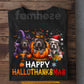 Halloween Pitbull Dog T-Shirt, Happy Hallo Thanks Mas Dog Tees Spooky Season Gift For Pitbull Dog Lover