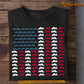 Snowmobile July 4th T-shirt, American Flag Made Of Snowmobile Tees Gift For Snowmobile Lovers