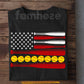 July 4th Softball T-shirt, Stars Stripes And Softballs Tees Independence Day Gift For Softball Lover