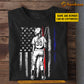 Personalized Softball Girl July 4th T-shirt, Patriotic Softball Girl Sport Tees Gift For Softball Lovers