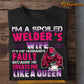 Funny Welding T-shirt, I'm A Spoiled Welder's Wife Tee Valentine's Day Gift For Girlfriends Or Wife From Husband Weld Workers