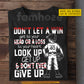 Motivational Personalized Baseball Kid Boy T-shirt, Don't Ever Give Up Tees Gift For Baseball Lover