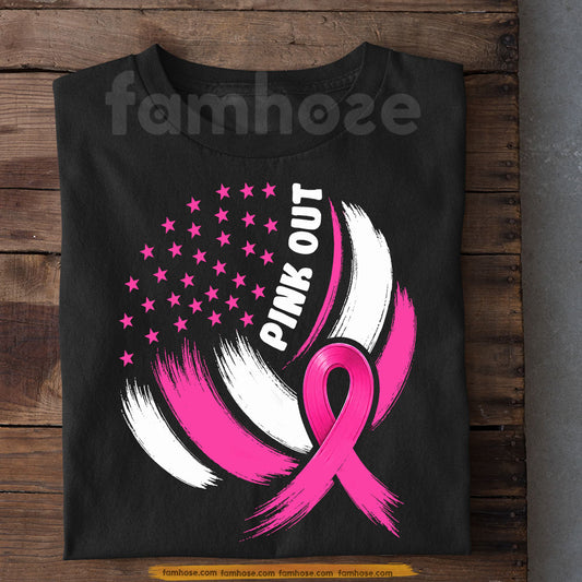 Volleyball T-shirt, Pink Out Sport Tees Gift For Volleyball Lovers Who Support Breast Cancer Awareness