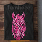 Horse Breast Cancer Awareness T-shirt, Pink Ribbon Horse Head Tees Gift For Horse Lovers