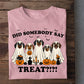 Funny Halloween Dachshund Dog Boo T-shirt, Did Somebody Say Treat Tees Fall Spooky Season Gift For Wiener Dog Lover