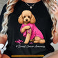 Poodle Dog Breast Cancer Awareness T-shirt, Pink Ribbon Tees Gift For Dog Lovers