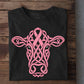 Breast Cancer Awareness Farm Cow T-shirt, Pink Ribbon Farm Cow Tees Gift For Cow Lover
