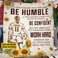 Motivational Personalized Soccer Girl Fleece Blanket, Be Humble Be Confident And Work Hard Sport Woven Blanket, Cool Sherpa Blanket Gift For Soccer Lovers