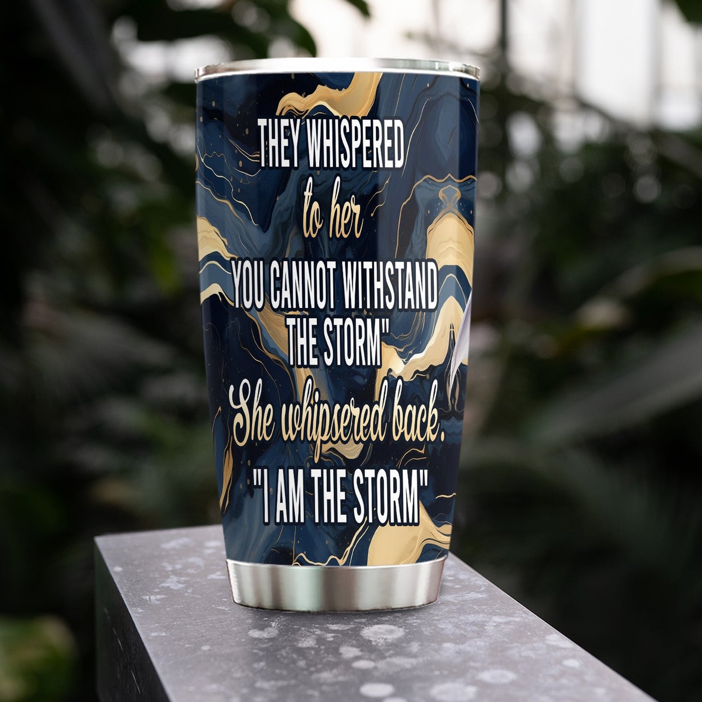 Funny Personalized Dragon Tumbler, She Whispered Back I'm The Storm, Stainless Steel Tumbler, Gift For Dragon Lovers