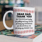 Personalized Baseball Boy Mug Gift, Dear Dad Thank You For Believing In Me, Father's Day Baseball Mug Gift, Cups For Baseball Lovers