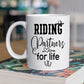 Personalized Horse Riding Couple Mug, Riding Partners For Life, Best Valentine's Day Gift For Rodeo-Loving Couple, Cowboys & Cowgirl Lovers