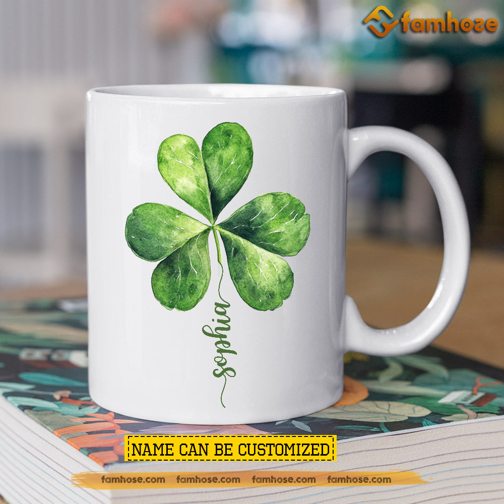 Personalized Lucky Shamrock Mug, Sip With Irish St Patrick's Day Gift For Irish Lovers