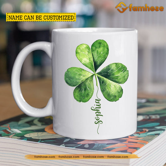 Personalized Lucky Shamrock Mug, Sip With Irish St Patrick's Day Gift For Irish Lovers
