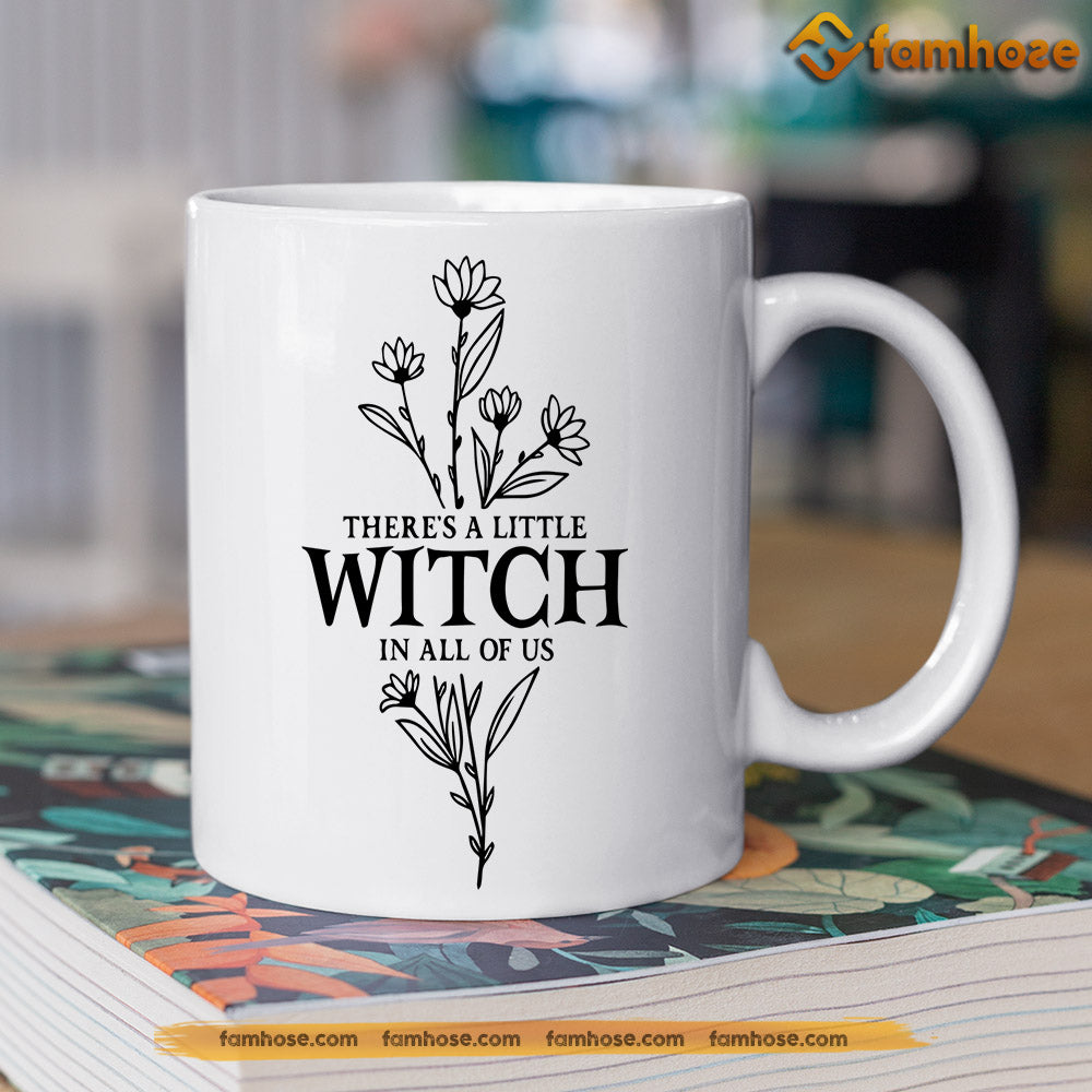 Personalized Halloween Witch Mug, There's A Little Witch In All Of Us Spooky Season Gift For Witch Lovers