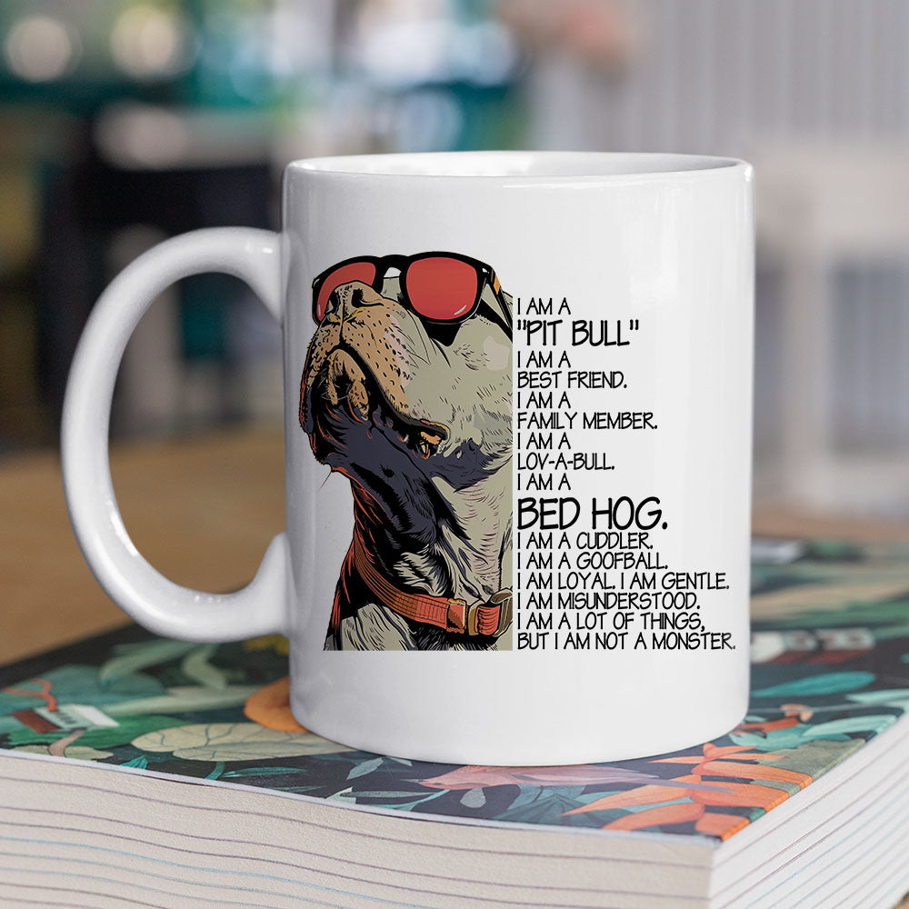 Funny Pitbull Dog Mug, I'm A Pitbull Not A Monster, Mug Gift For Pitbull Dog Lovers, Cups Gift For Dog Lovers