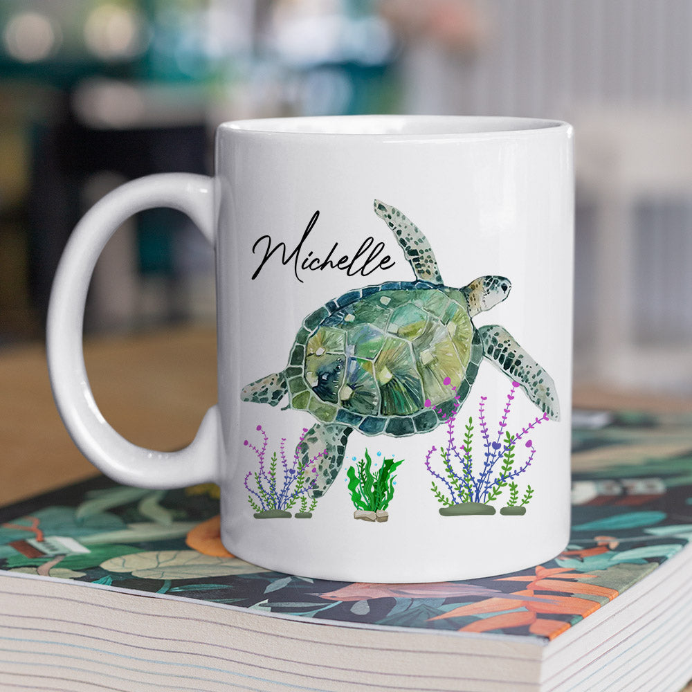 Personalized Turtle Mug, Life Is Short So Live It Love Is Rare So Grab It Mug, Cups Gift For Turtle Lovers, Turtle Owner