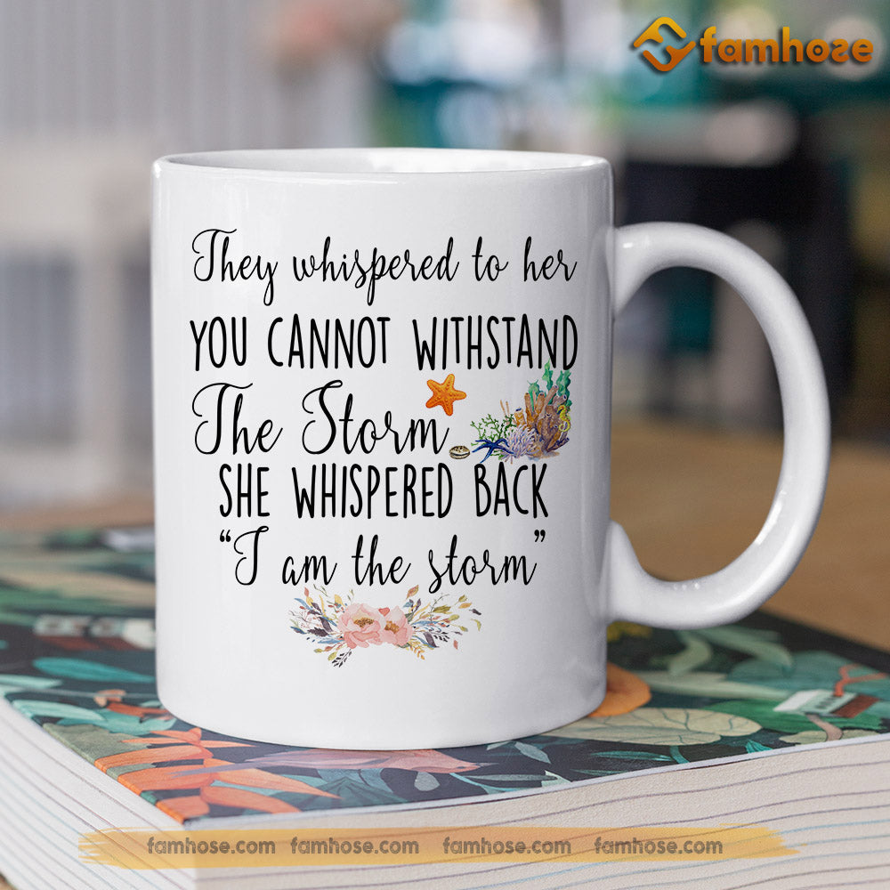 Personalized Turtle Mug, They Whispered To You Can Not Withstand The Storm Mug, Cups Gift For Turtle Lovers, Turtle Owner