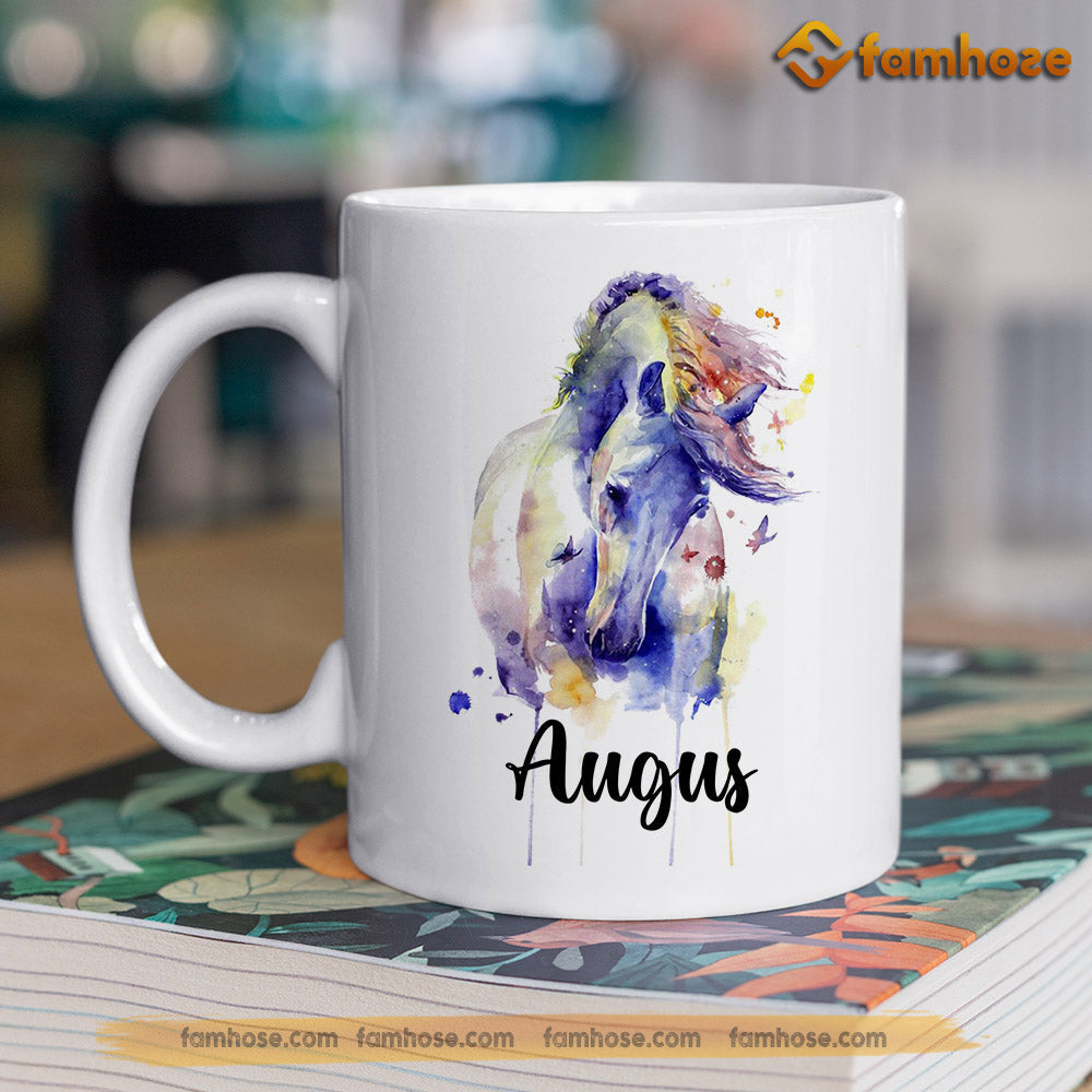 Personalized Horse Mug, Just A Girl Who Loves Horses Mug, Cups Gift For Horse Lovers, Horse Owner