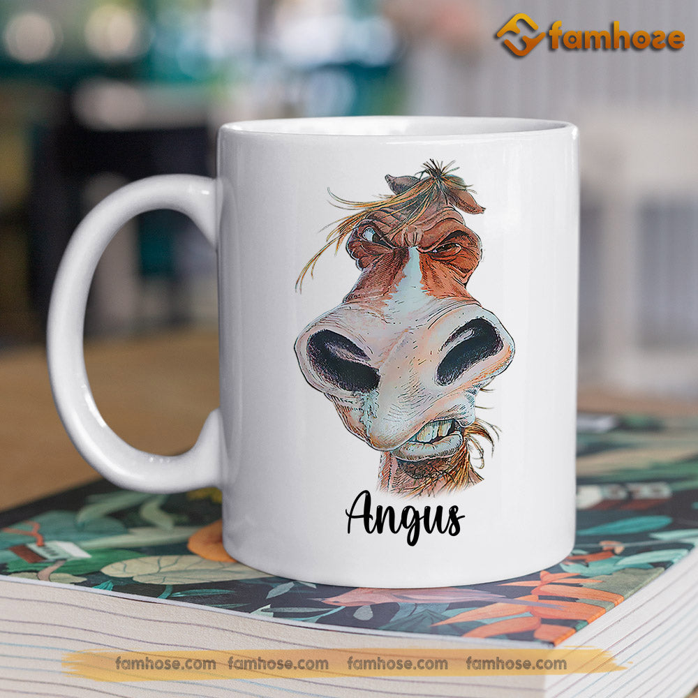 Funny Personalized Horse Mug, My Spirit Animal Is A Grumpy Horse Mug, Cups Gift For Horse Lovers, Horse Owner