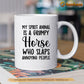 Funny Personalized Horse Mug, My Spirit Animal Is A Grumpy Horse Mug, Cups Gift For Horse Lovers, Horse Owner