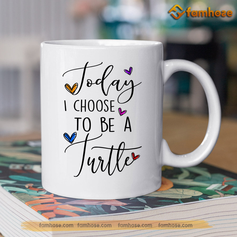 Personalized Turtle Mug, Today I Choose To Be A Turtle Gift For Turtle Lovers, Turtle Lovers Gift Mug, Cups, Turtle Owner