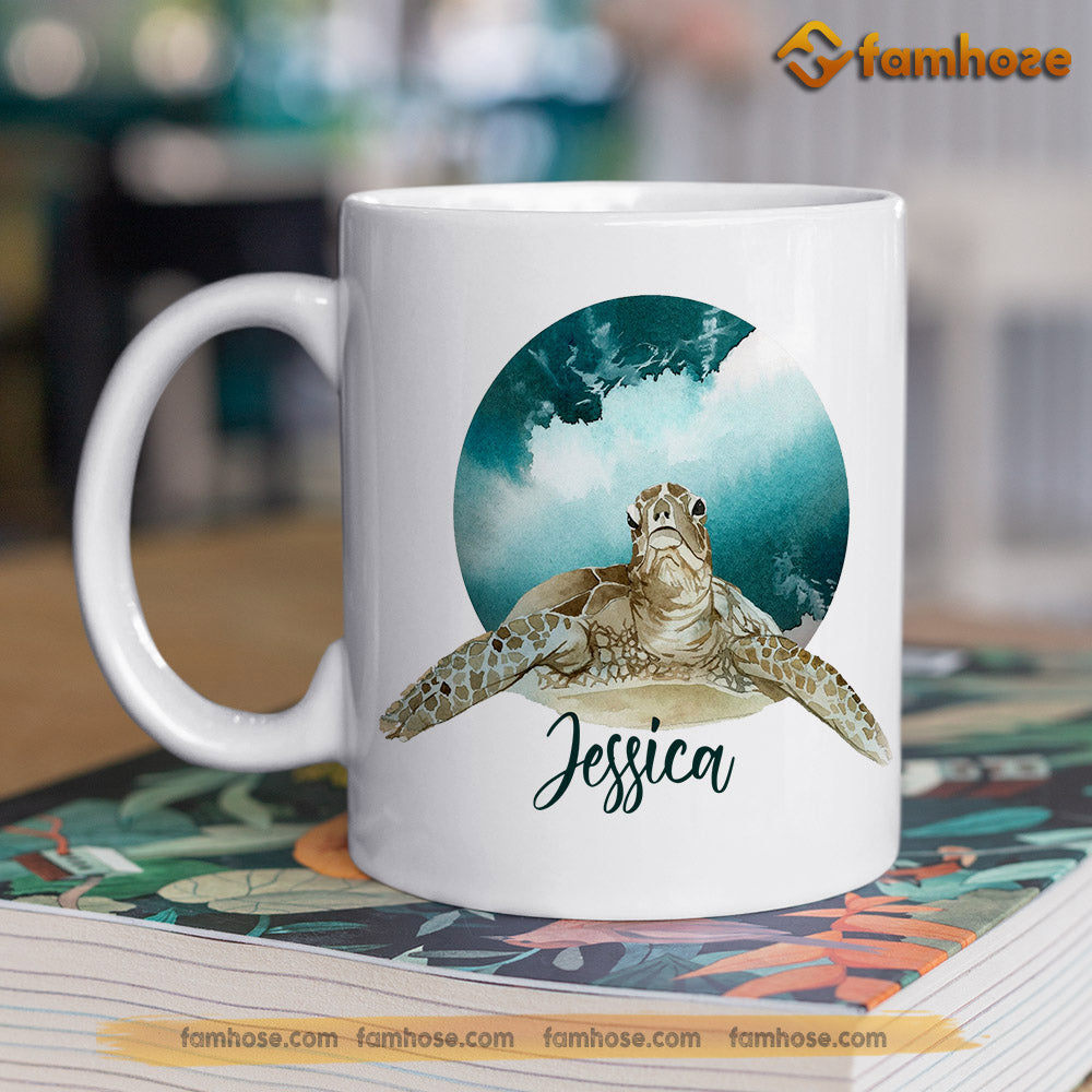 Personalized Turtle Mug, Just Because You Took Longer Than Others Gift For Turtle Lovers, Turtle Lovers Gift Mug, Cups, Turtle Owner