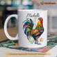 Personalized Chicken Mug, This Is The Year I Will Be Stronger Kinder Gift For Chicken Lovers, Chicken Lovers Gift Mug, Cups, Chicken Owner