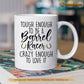 Personalized Barrel Racing Mug, Touch Enough To Be A Barrel Racer Crazy Enough To Love It Gift For Barrel Racing Lovers, Horse Lovers Gift Mug, Cups, Horse Owner