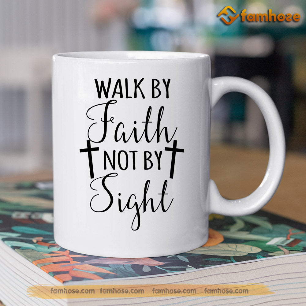 Personalized Horse Mug, Walk By Faith Not By Sight Gift For Horse Lovers, Horse Lovers Gift Mug, Cups, Horse Owner