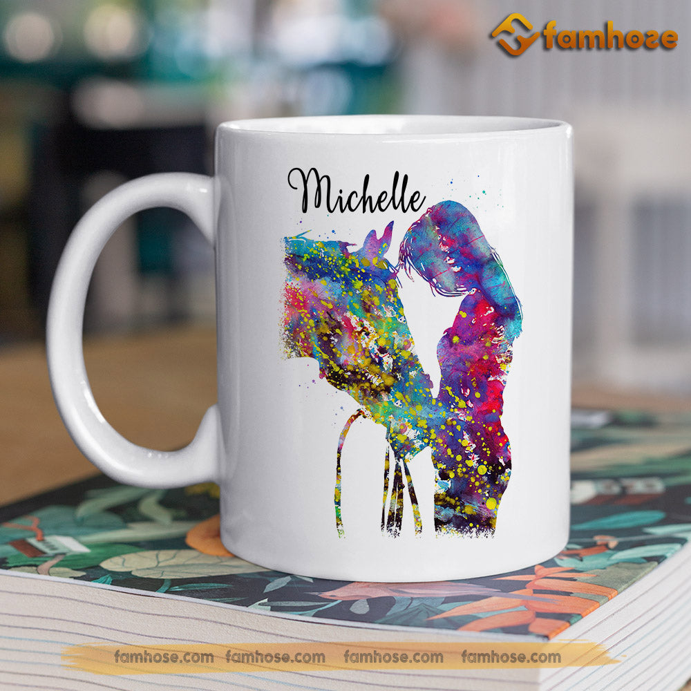 Personalized Horse Mug, I Don't Ride My Horse To Win Races Gift For Horse Lovers, Horse Lovers Gift Mug, Cups, Horse Owner