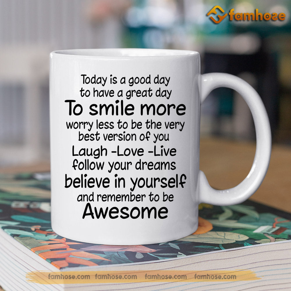 Personalized Horse Mug, Today Is A Good Day To Smile More Mug, Cups Gift For Horse Lovers, Horse Owner