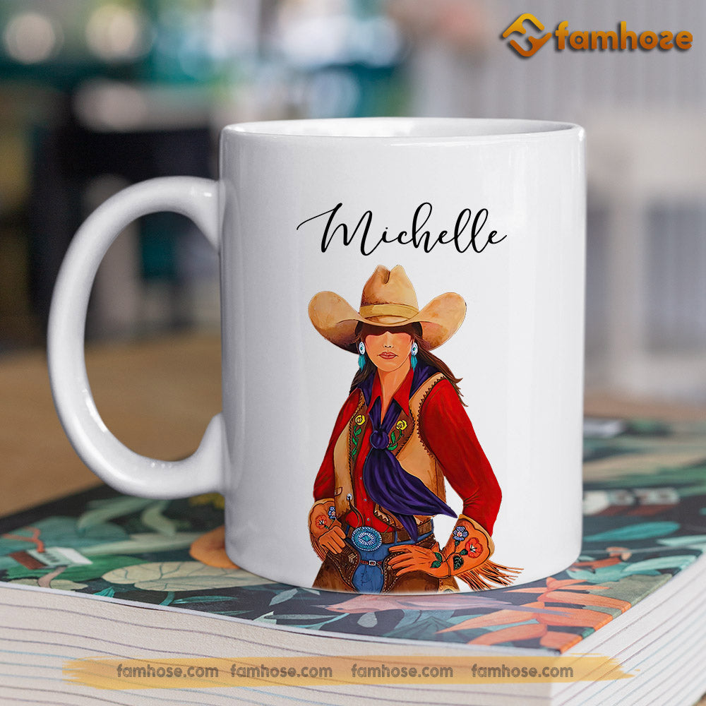 Personalized Cowgirl Mug, Cowgirls Are God's Wildest Angels Gift For Rodeo Lovers, Horse Lovers Gift Mug, Cups, Horse Owner